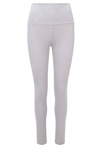 Grey Organic cotton contour leggings with vintage VOGUE cover print
